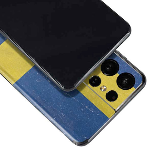 Sweden Flag Distressed Galaxy S21 Ultra 5G Skin